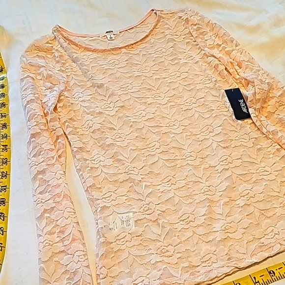 Pink Lace Long Sleeve Shirt, Size Small, NWT - Picture 6 of 10